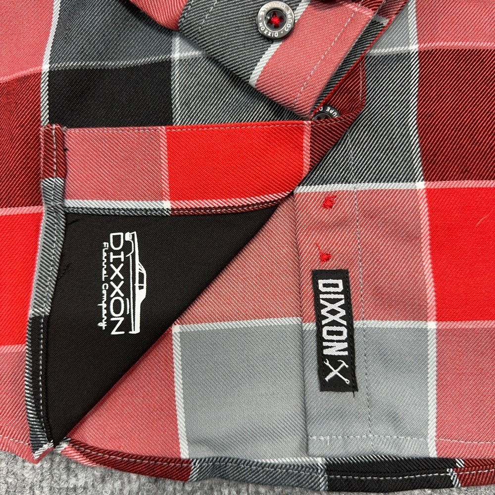 Dixxon Flannel Shirt Womens Small Coupe De Ville Red Gray Black NEW - Picture 2 of 9